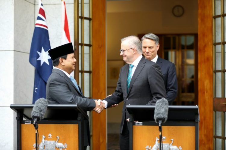 Menhan Prabowo Gelar Diskusi Bilateral dengan Perdana Menteri dan Menhan Australia di Canberra