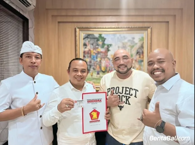 Sengap Resmi Gabung Gerindra, Paket Mulyadi-Sengap Direstui Prabowo-Jokowi di Pilkada Tabanan